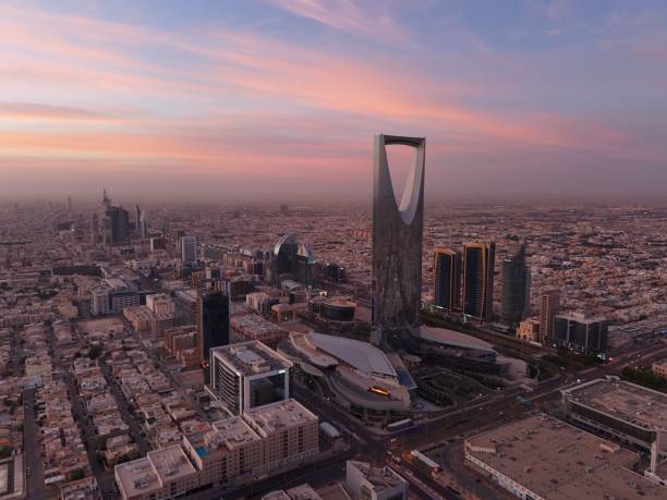 istock Drone shot flying. Saudi Arabia. Riyadh. Sunrise. 2166726167