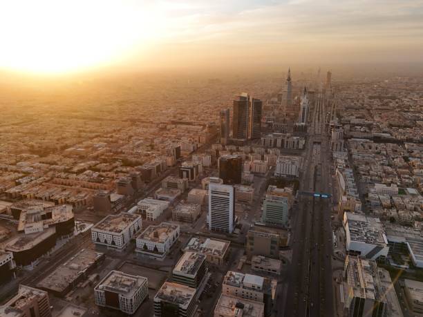 istock Drone shot flying. Saudi Arabia. Riyadh. Sunrise. 2166726287