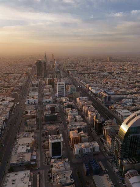 istock Drone shot flying. Saudi Arabia. Riyadh. Sunrise. 2166726339