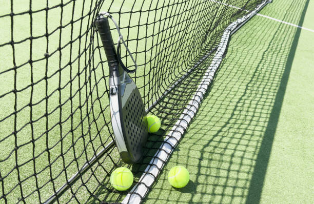 istock Paddle tennis racket and ball 2166732720