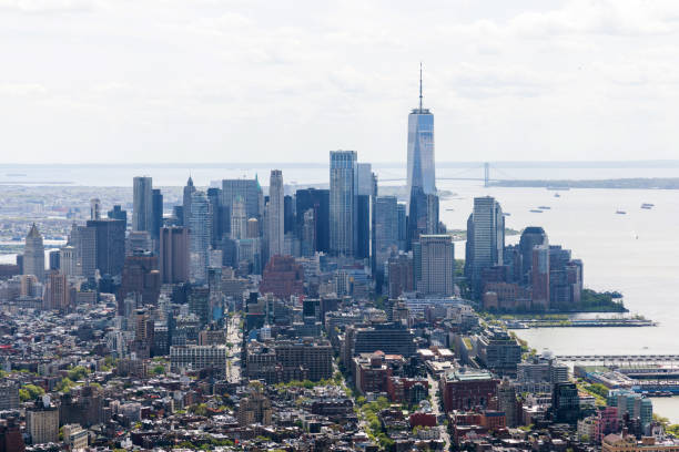New York City skyline. Manhattan Skyscrapers panorama