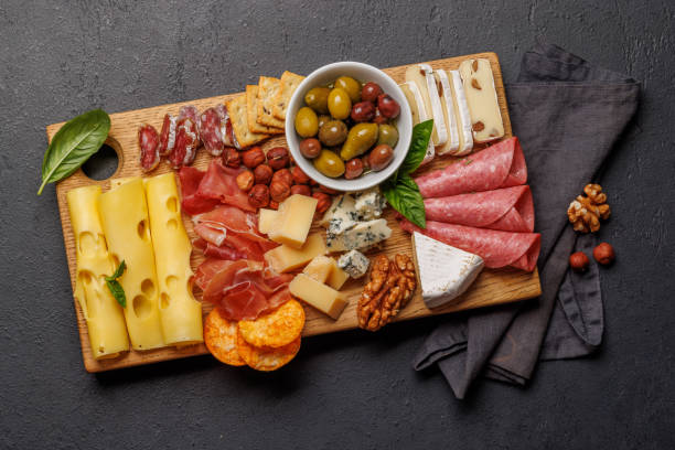 istock A selection of various cheeses and meats 2166738418