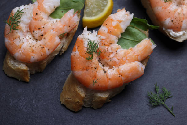 Prawn Salad with Cream Cheese Canape for Christmas