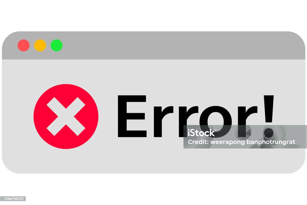Press Error. Sign Error Warning Sign On White Background Warning Triangle With ...