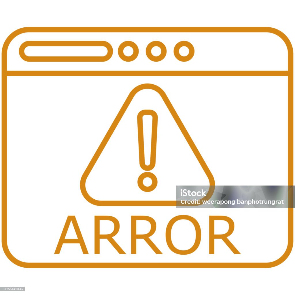 Error Warning Sign On White Background Warning Triangle With ...