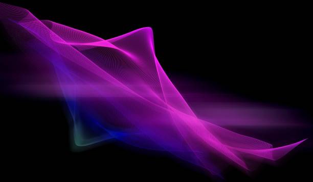 istock Abstract illustration of a purple and blue wave on a dark background. 2166743429