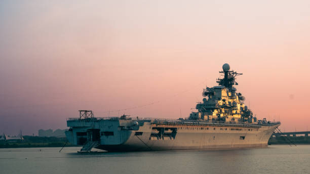 istock Aircraft carrier Minsk in the harbor 2166744168