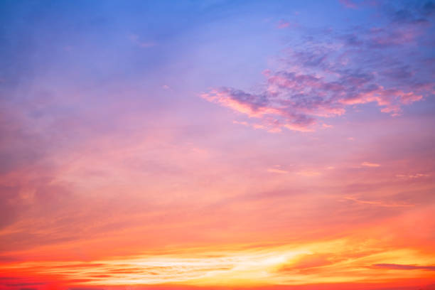 istock Beautiful , luxury soft gradient orange gold clouds and sunlight on the blue sky perfect for the background, take in everning,Twilight, Large size, high definition landscape photo 2166746557