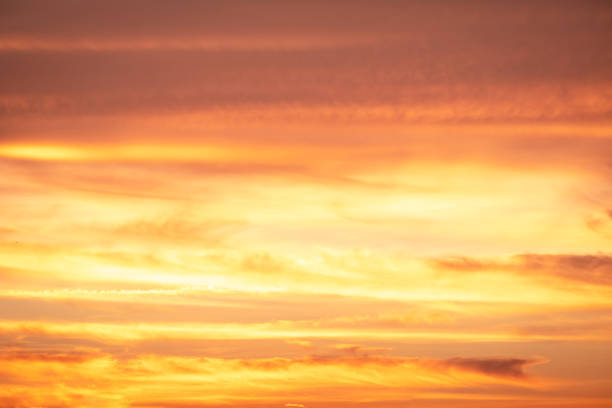 Beautiful , luxury soft gradient orange gold clouds and sunlight on the blue sky perfect for the background, take in everning,Twilight, Large size, high definition landscape photo