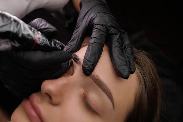 istock Permanent eyebrow makeup PMU for brunettes 2166750952