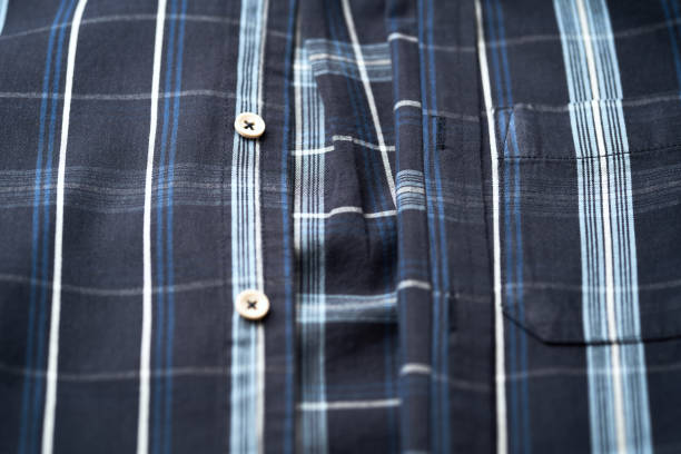 istock Close up of Men's checkered shirt. 2166760749