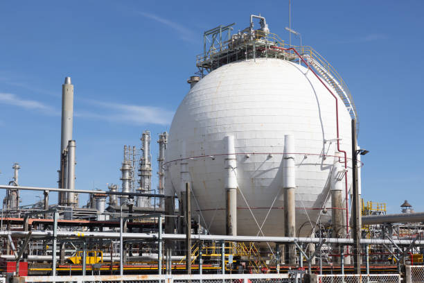 istock Oil refinery plant against blue sky 2166766332
