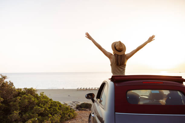 istock Road trip in convertible car 2166771521