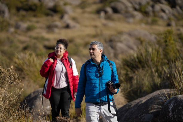 istock Tourists walking in nature 2166771523
