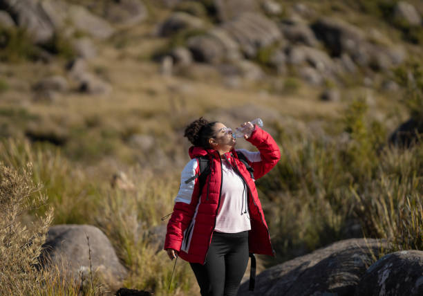 istock Tourist drinking water on the trail 2166771578