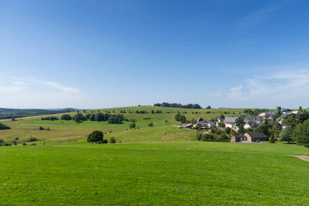 Horizontal color image of Eifel region landscape in Germany.