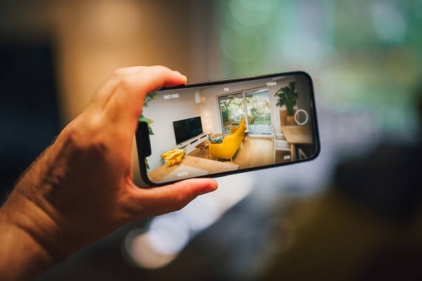 istock Real estate virtual tour mobile photo camera app. 2166772260