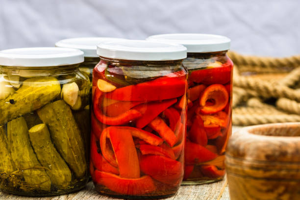 istock Canned cucumber in vinegar. Pickled cucumber 2166775065