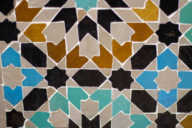 Moroccan vintage tile background