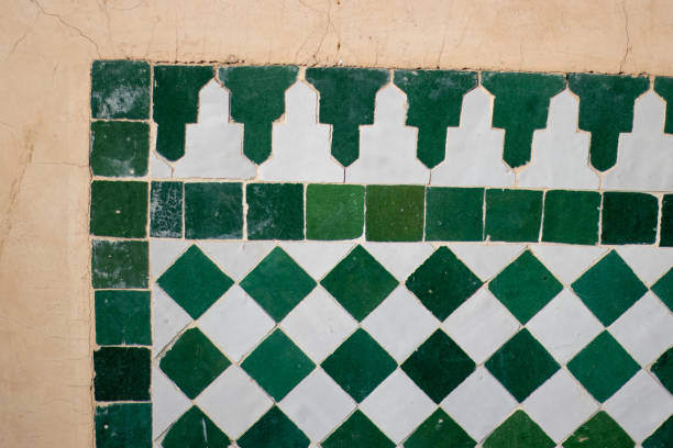 istock a building material of a typical and traditional pattern with background texture in Morocco 2166776135