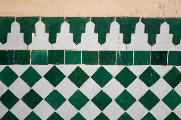 istock a building material of a typical and traditional pattern with background texture in Morocco 2166777001