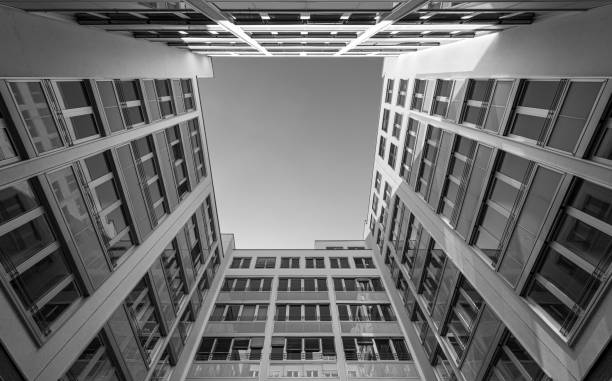istock Low angle view of a modern office building 2166780595