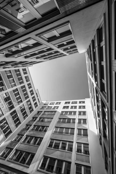 istock Low angle view of a modern office building 2166780615