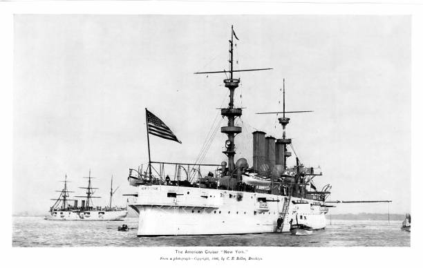 istock American Cruiser New York, 19th Century US Naval History 2166782347