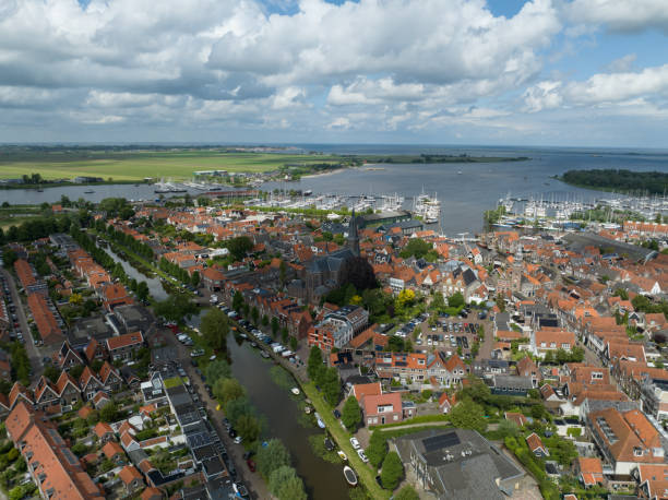 istock monnickendam, North Holland, The Netherlands. Aerial drone view. 2166782542