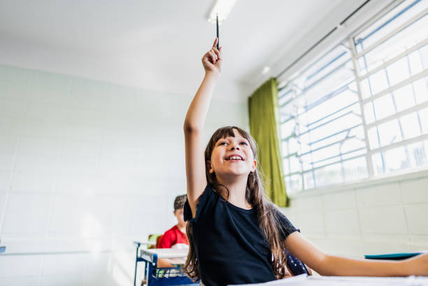 istock Schoolgirl asking on classroom at school 2166782743