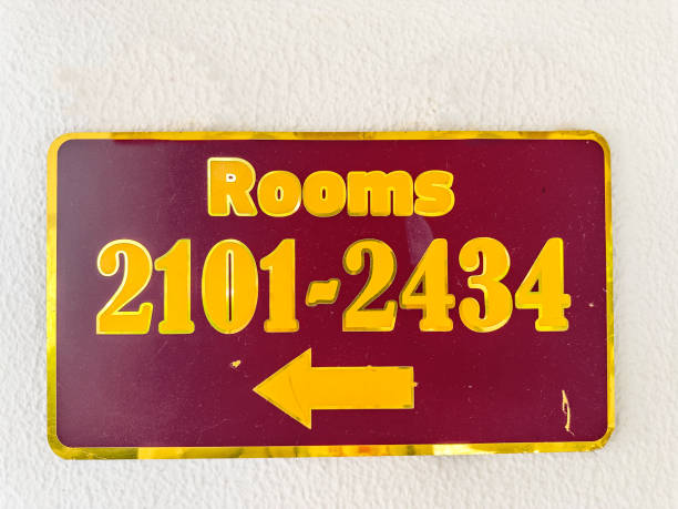 Close up directional sign