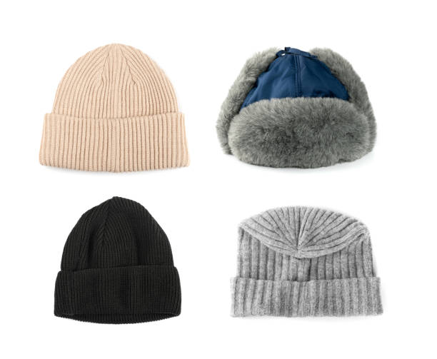 istock Winter Hat Isolated, Knitted Cap, Black Winter Hat on White Background 2166787645