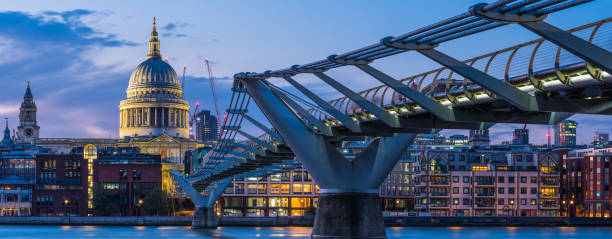 istock London St Pauls Cathedral sunset overlooking Millennium Bridge Thames panorama 2166787751