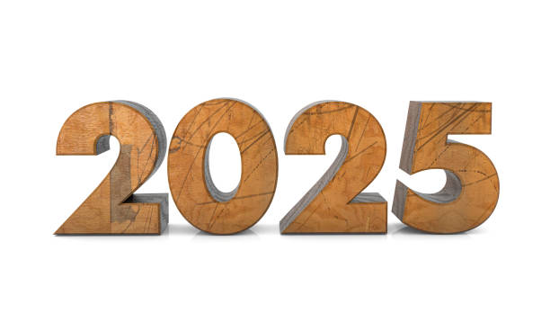 istock Wooden 2025 Text on White Background 2166788706