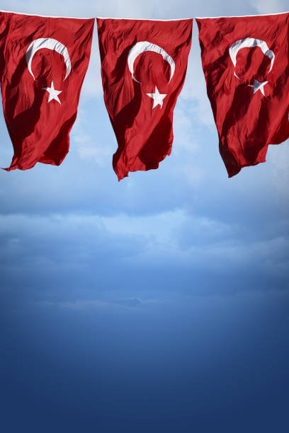 istock The Turkish flags waving in the wind. 2166791340