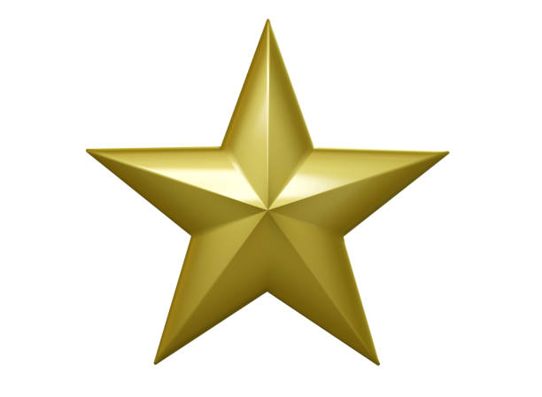 istock Golden Star isolated on white background 2166792720