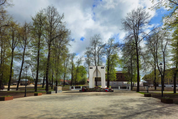 Suzdal, Russia - May 11, 2024: Eternal flame monument in Suzdal.