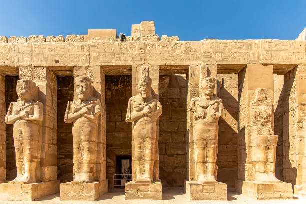 Unveiling Karnak: Ramses III's Sacred Sanctuary Journey to the ancient town of Karnak, Egypt, to explore Ramses III's sacred sanctuary. This hidden gem located near Luxor on the Nile's eastern bank is a testament to the pharaoh's power and devotion ramses i stock pictures, royalty-free photos & images