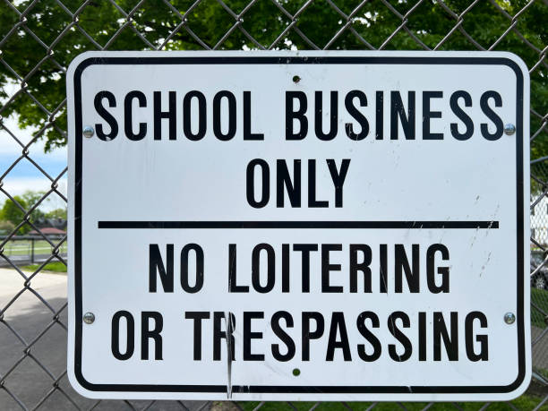 istock School No Trespassing Sign 2166799254