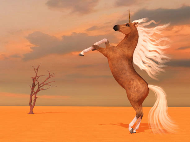 istock Desert Golden Unicorn 2166801164