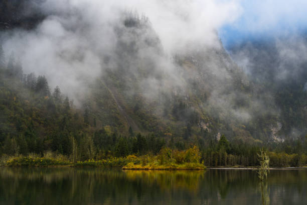 Scenic view of lake in Alps in Austria in autumn