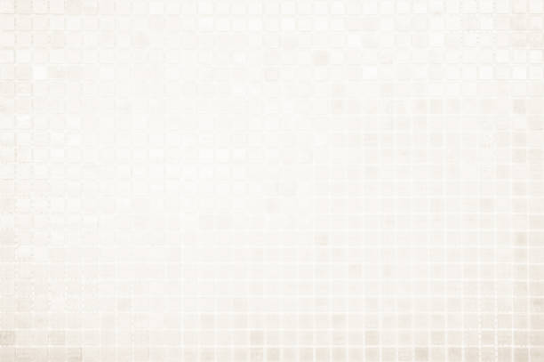 istock Cream light ceramic wall chequered and floor tiles mosaic background in bathroom, kitchen. Design pattern geometric with grid wallpaper texture decoration pool. Simple seamless abstract surface clean. 2166810545