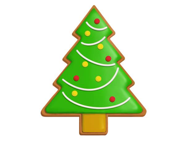istock A realistic illustration of Christmas tree cookies decorated with icing 2166814414