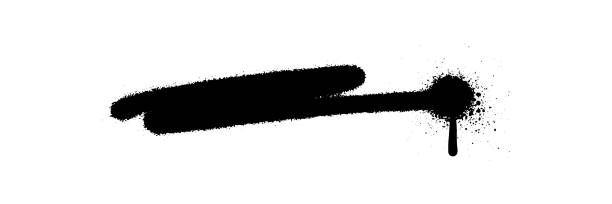 istock Urban graffiti grunge rough underline handdrawn brushstroke. Bold sprayed freehand stripe and paint shape. Street art doodle scribble. 2166817918