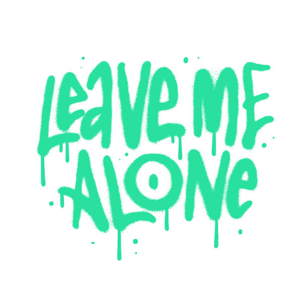 Leave Me Alone 90s Vintage Urban Graffiti Typography Design