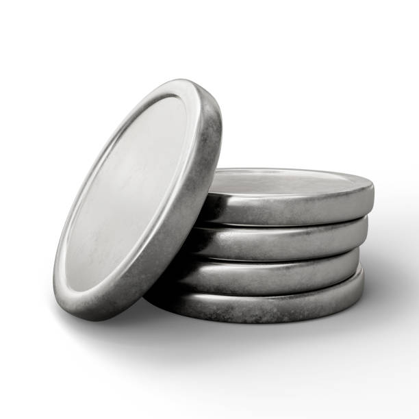 istock Silver Coin on White Background. 3D Illustration. File With Clipping Path. 2166818763