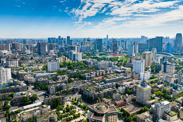 istock Chengdu city skyline aerial view,China 2166820972