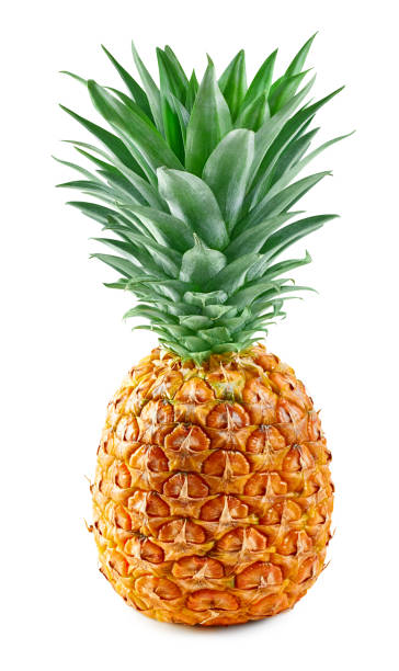 istock Fresh organic pineapple with leaves isolated 2166837491
