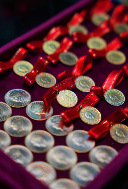 istock Gold Coins Close up 2166838831