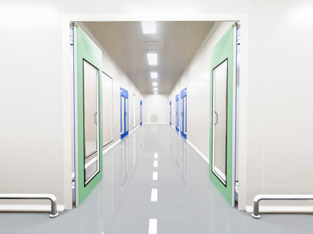 istock empty Clean room corridor pharmaceutical plant 2166841864